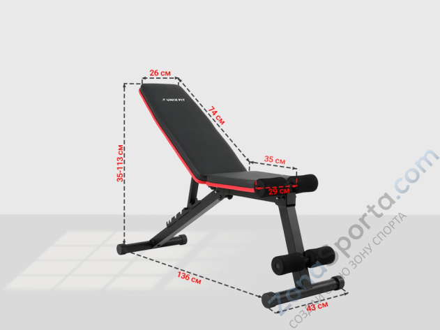 Скамья силовая универсальная Unix Fit Bench 110 Скамья силовая универсальная Unix Fit Bench 110