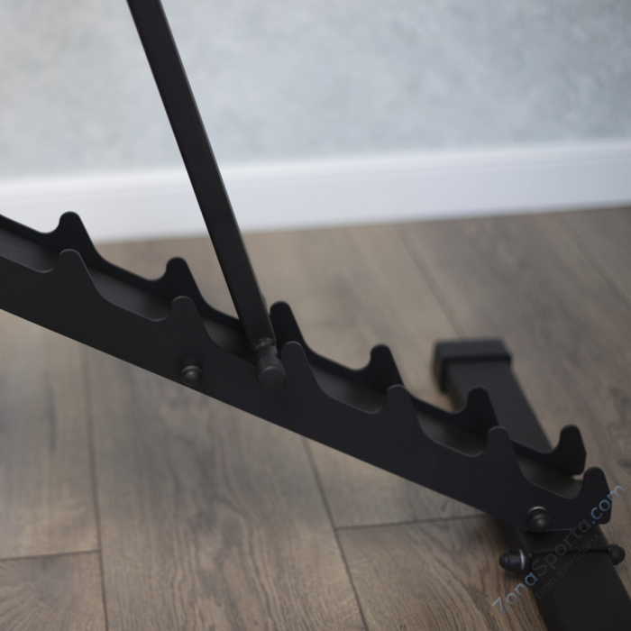 Скамья для жима + Стойки со страховкой и брусьями DEXsport ASD-0090_Black+ASD-0140-JAX-Black