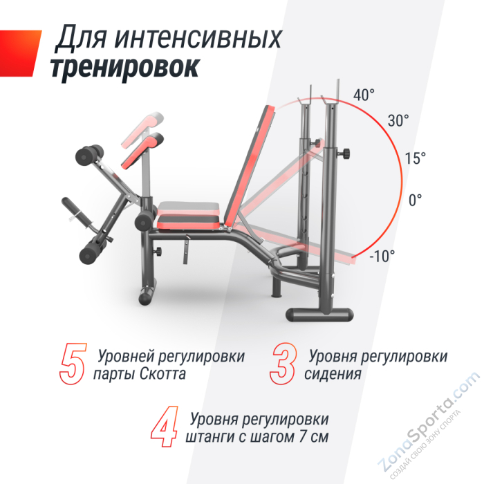 Скамья силовая со стойками UNIX Fit BENCH 135