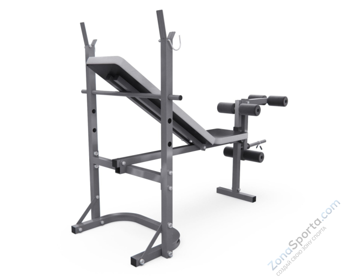 Скамья со стойками под штангу DFC D701