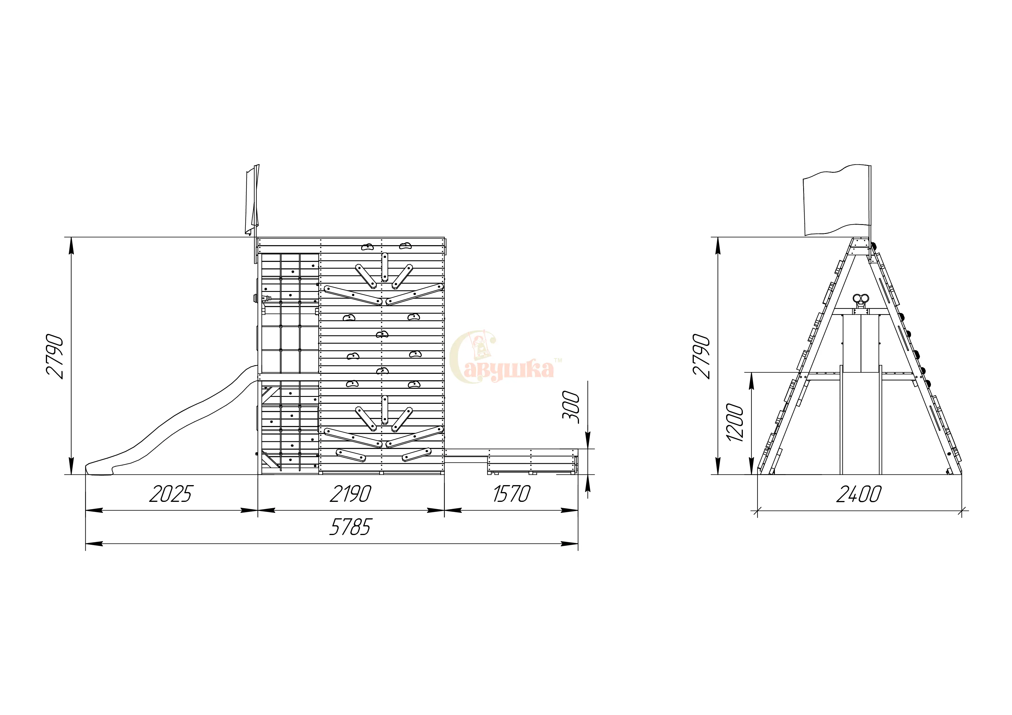 Спортивный домик Савушка База-4 (Милитари) с креслом