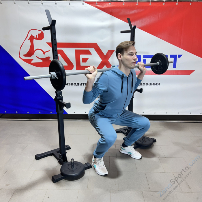 Стойка для штанги универсальная домашняя DEXsport ASD-0140-JAX Стойка для штанги универсальная домашняя DEXsport ASD-0140-JAX