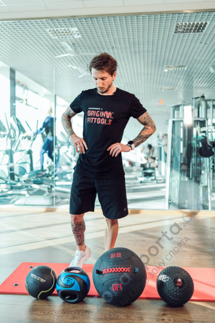 Тренировочный мяч Original FitTools Wall Ball Deluxe 10 кг Тренировочный мяч Original FitTools Wall Ball Deluxe 10 кг