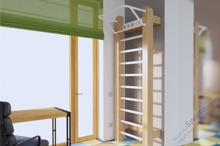 Узкая шведская стенка расширенной комплектации Desire Eco S Plus