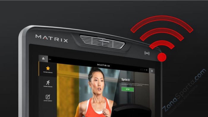 Вертикальный велоэргометр Matrix Performance с консолью Touch Base