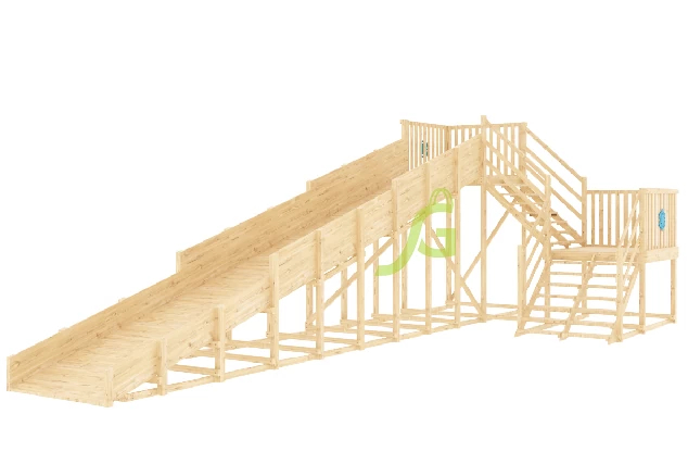 Зимняя горка IgraGrad Snow Fox скат 10 м (мод. 2) без окраски