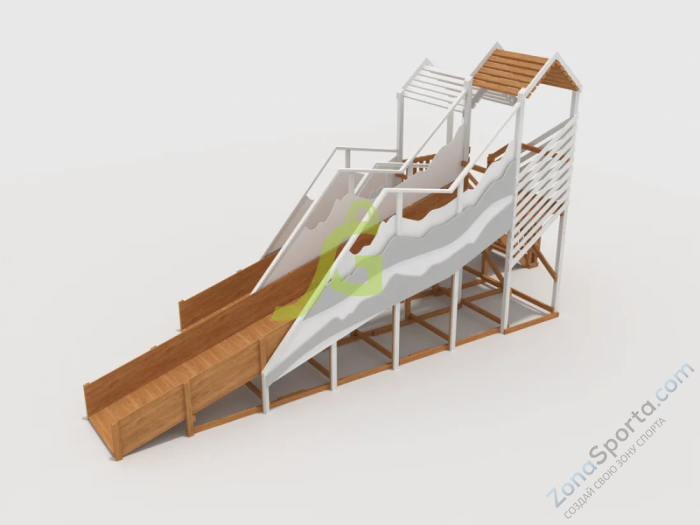 Зимняя горка IgraGrad Snow Fox скат 8 и 5 м мод.2