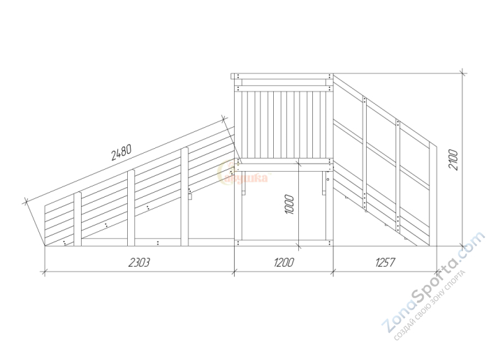 Зимняя горка Савушка Зима 1