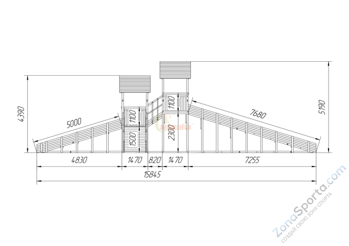 Зимняя горка Савушка Зима 7/4