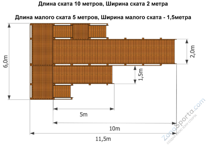 Зимняя заливная горка Сибирячка
